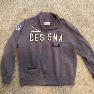 Cessna Full Zip Sweatshirt Size XL Red Canoe